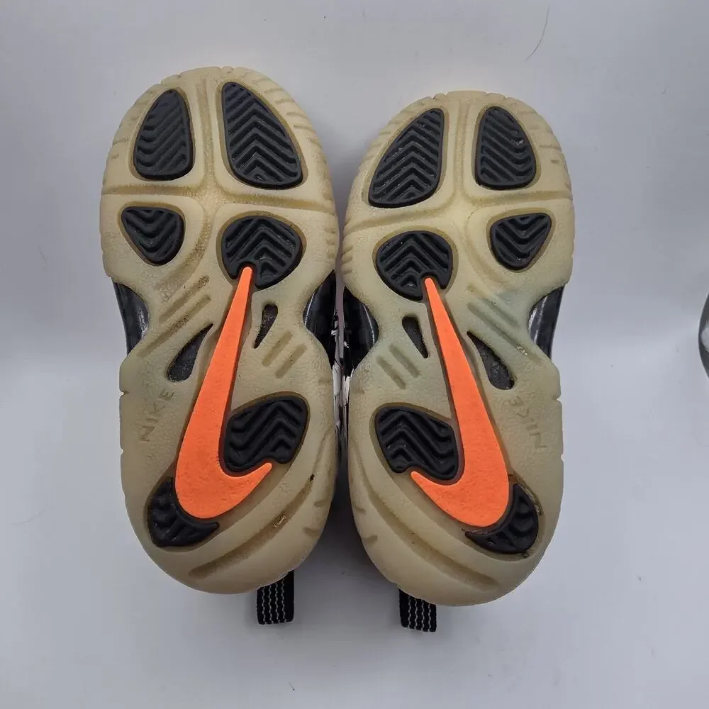 Nike Air Foamposite One Shattered Backboard White Black Toddler Shoes 6C